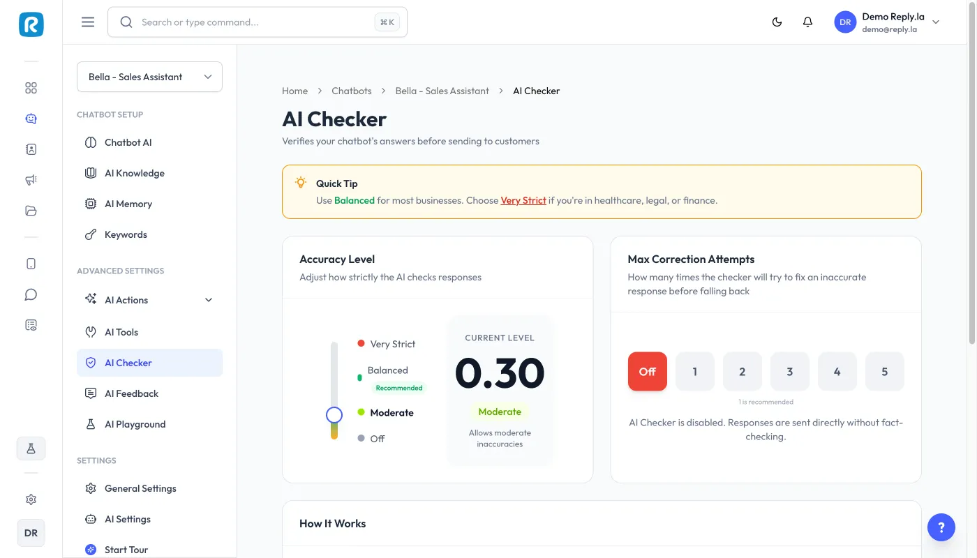 AI Checker Settings