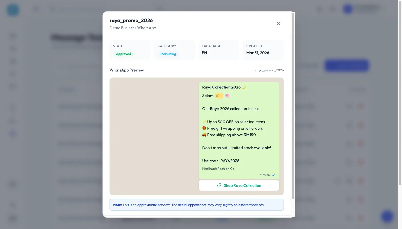 Reply.la WhatsApp Preview — feature screenshot